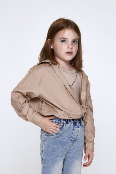 Рубашка G-SH25019 (коричневый, 128)