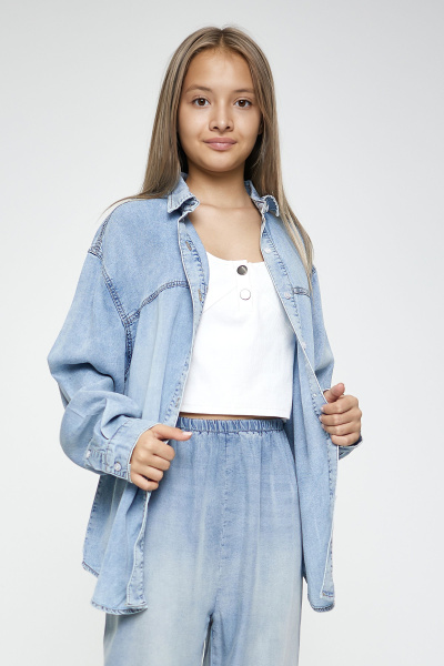 Блузка G-SH25106 (Джинсовый, 134)