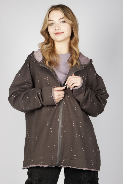 Толстовка на молнии B-HDZ35420 Miasin (коричневый, 140)