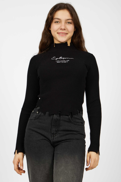 Лонгслив (Черный, 146)