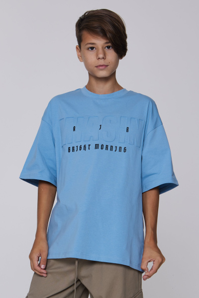 Футболка B-TS35053 (Джинсовый, 140)