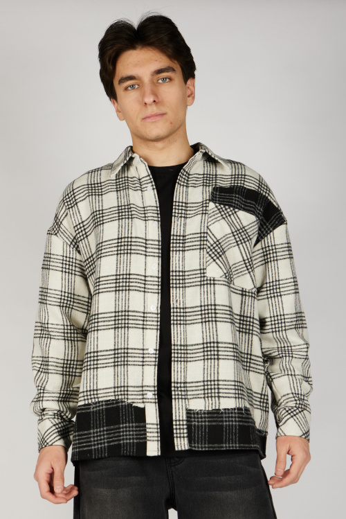 Рубашка B-SH36450 Miasin (белый-черно, 140-170)