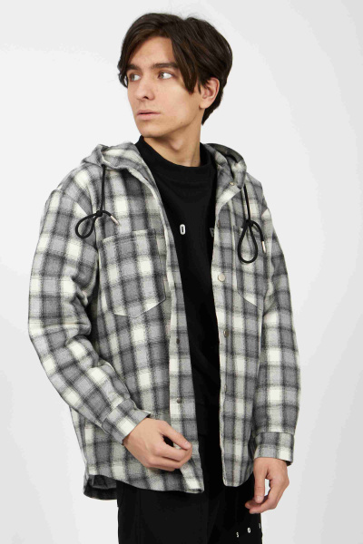 рубашка B-SH34673 (Черно-белый, 128)