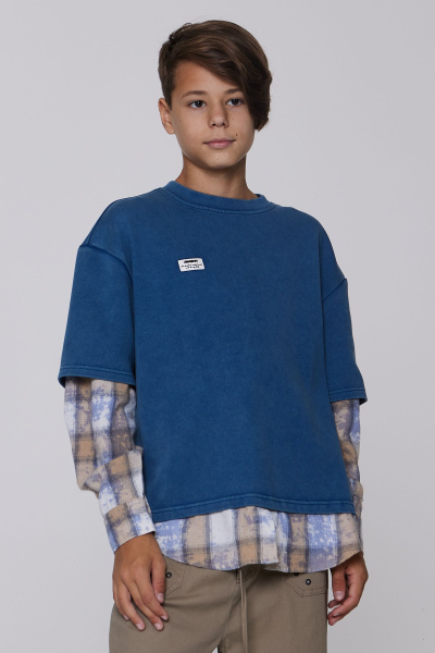 Джемпер B-SW35140 (Джинс. синий, 140)