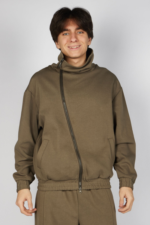 Толстовка на молнии B-HDZ35442 Miasin (хаки, 140)