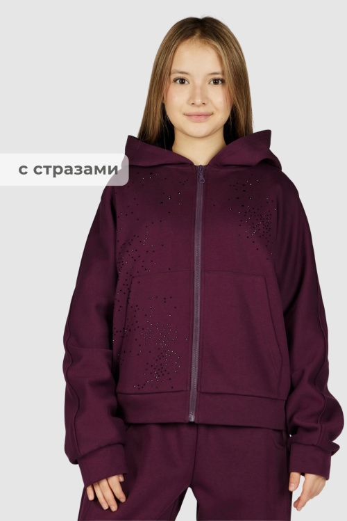 Толстовка на молнии G-HDZ26454 Miasin (темно-фиолетовый, 134-164)