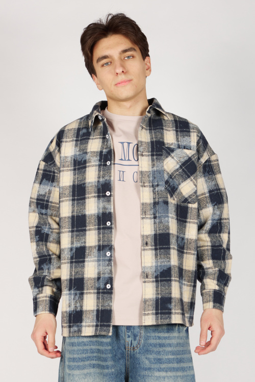 Рубашка B-SH36485 Miasin (Синий в клетку, 140-170)