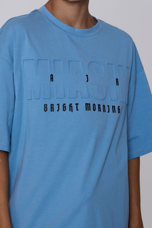 Футболка B-TS35053 (Джинсовый, 140)