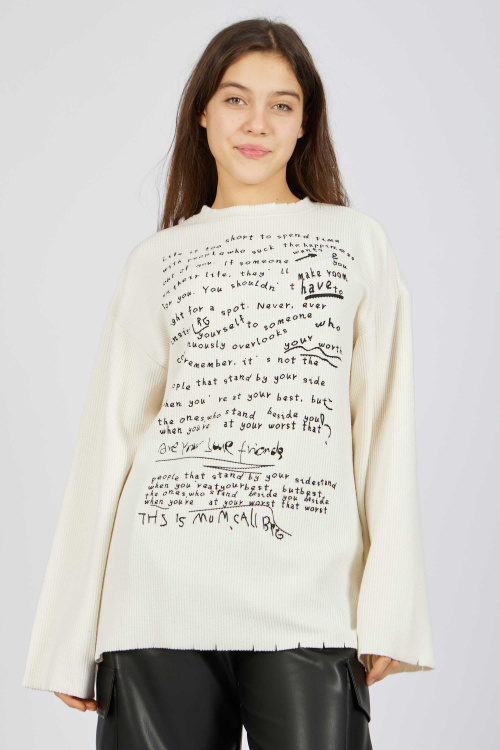 Лонгслив (Молочный, 140)