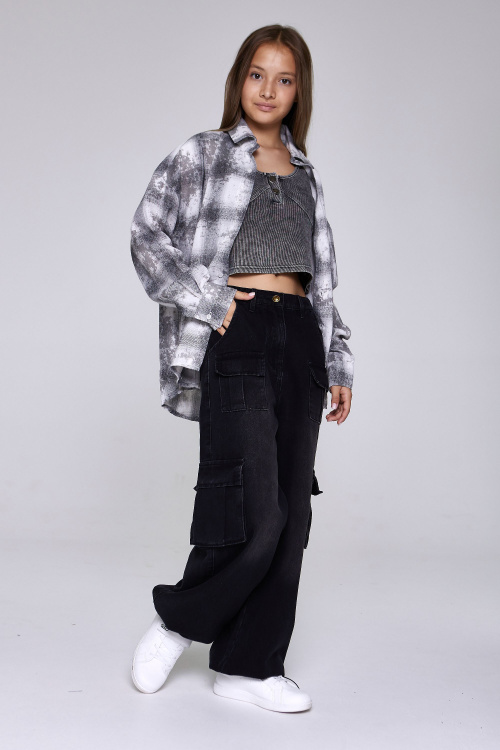 Рубашка B-SH35141 (серый, 158)