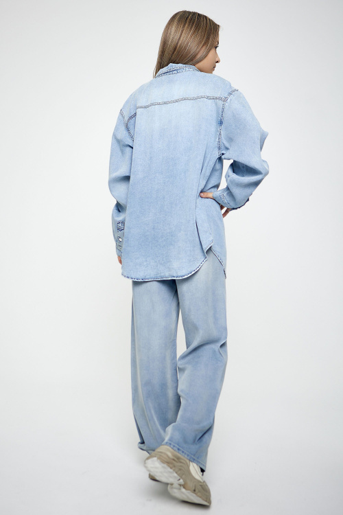 Блузка G-SH25106 (Джинсовый, 134)