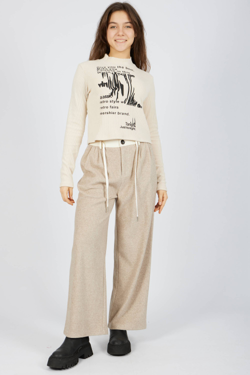 Лонгслив (Молочный, 164)