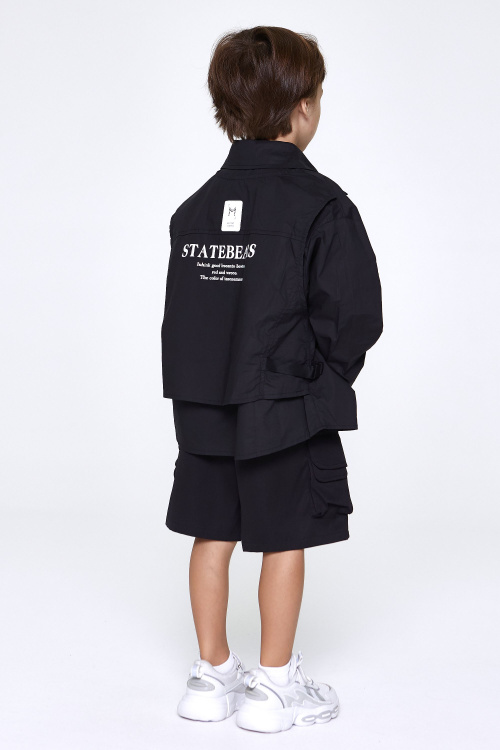 Рубашка B-SH35016 (черный, 140)