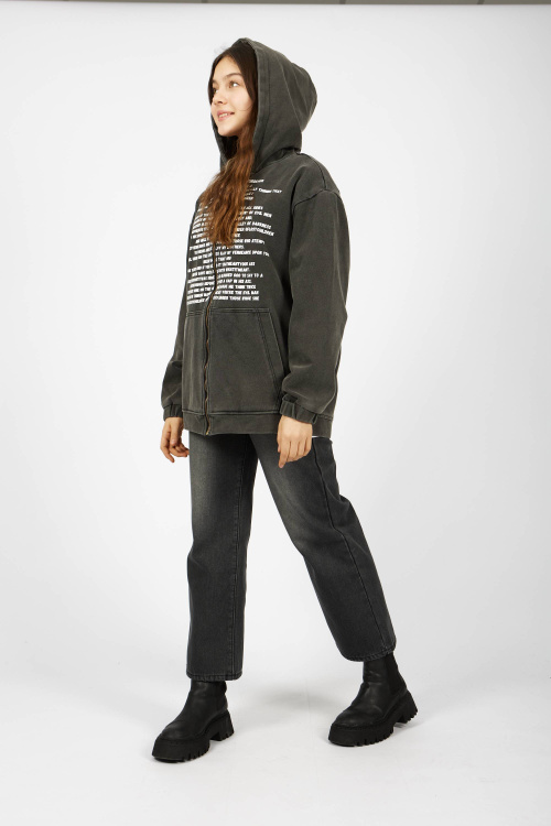 Толстовка на молнии (Черный, 140)