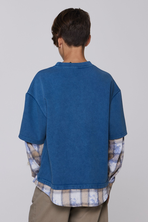 Джемпер B-SW35140 (Джинс. синий, 140)