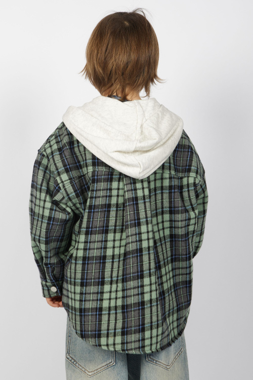 Рубашка B-JCK35495 Miasin (голубой в клетку, 110)