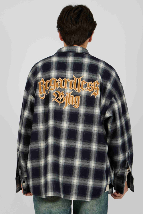 Рубашка (Серо-синий, 146)