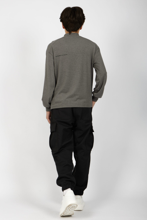 Лонгслив (Темно-серый, 140)