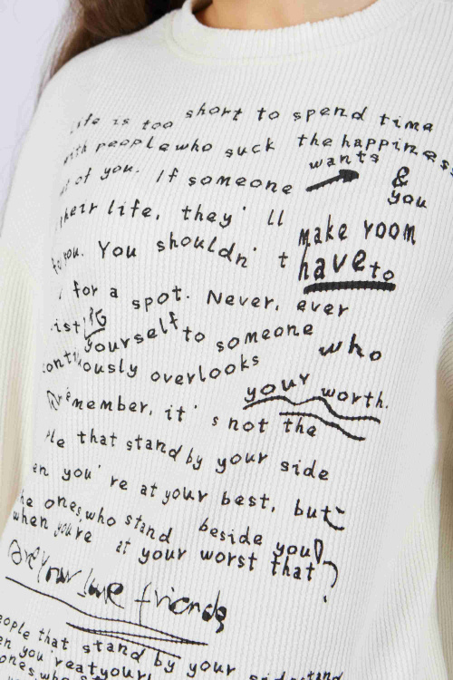 Лонгслив (Молочный, 140)