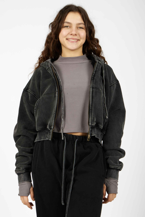 Толстовка на молнии (Черный, 140)