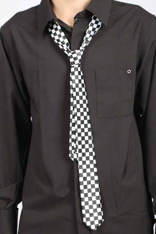 Галстук A-NT55089 (черно-белый, Универсальный)