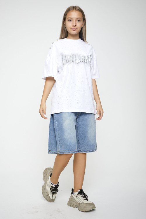 Шорты B-JN35181 (Джинсовый, 140)