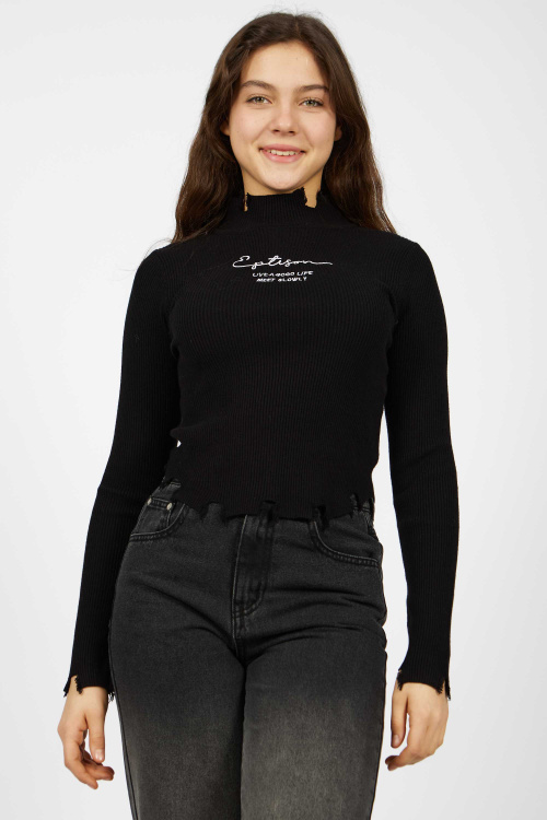 Лонгслив (Черный, 146)