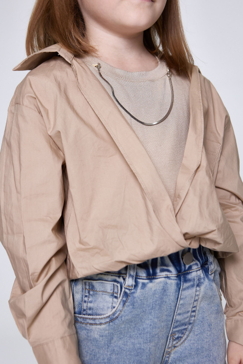 Рубашка G-SH25019 (коричневый, 128)