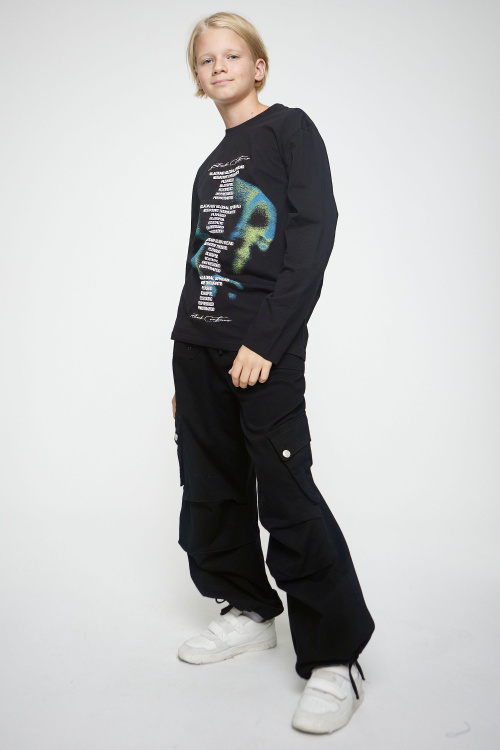 Лонгслив B-SW35119 (черный, 140)