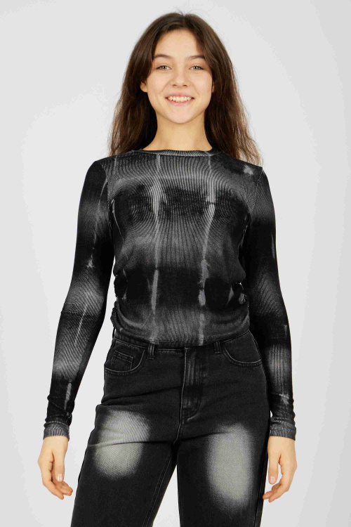 Лонгслив (Черный, 152)