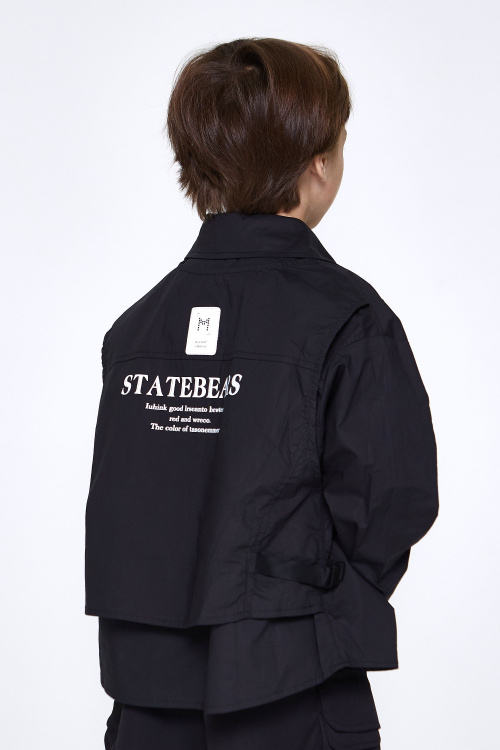 Рубашка B-SH35016 (черный, 140)