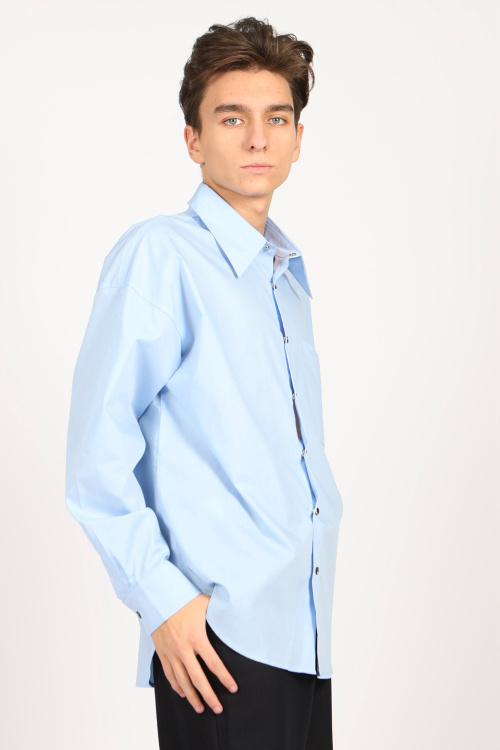 Рубашка B-SH34419 (Голубой, 158)