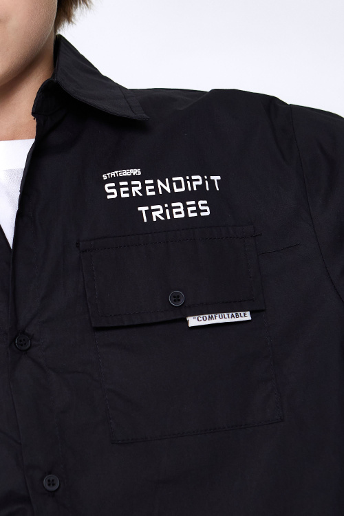 Рубашка B-SH35016 (черный, 140)