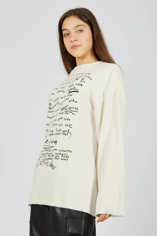 Лонгслив (Молочный, 140)