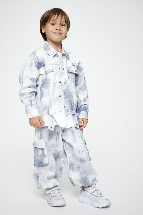 Куртка B-JCK35013 (СЕРО-СИНИЙ, 140)