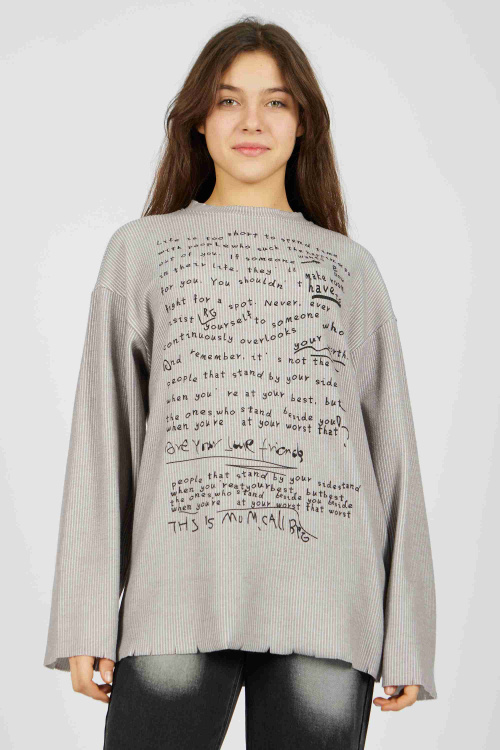 Лонгслив (Серый, 164)