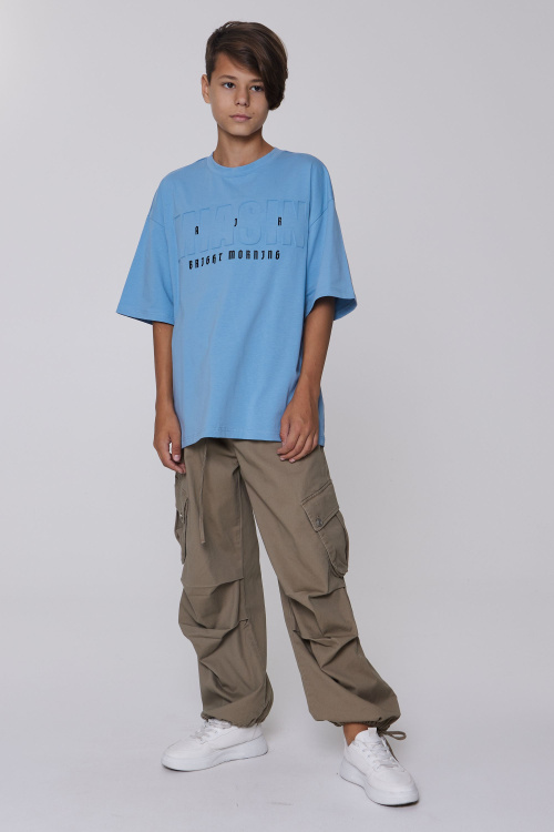 Футболка B-TS35053 (Джинсовый, 140)