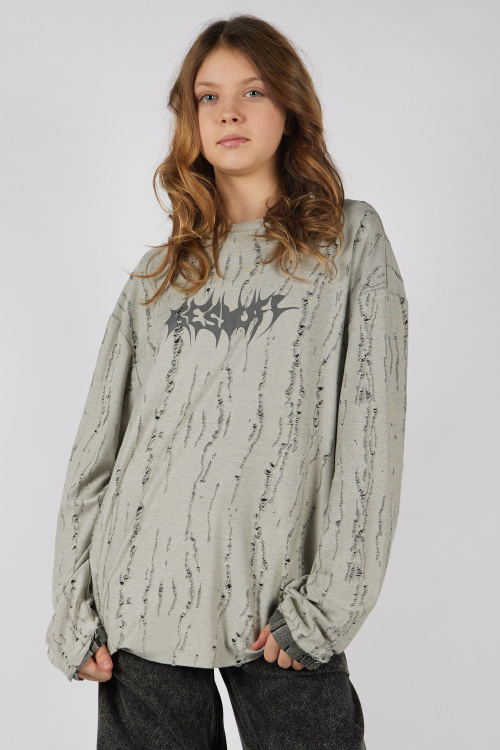 Лонгслив B-SW35445 Miasin (светло-серый, 140)