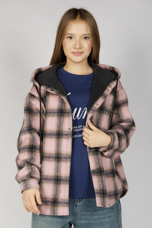 Куртка B-JCK36501 Miasin (розовый в клетку, 140-170)