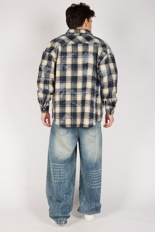 Рубашка B-SH36485 Miasin (Синий в клетку, 140-170)