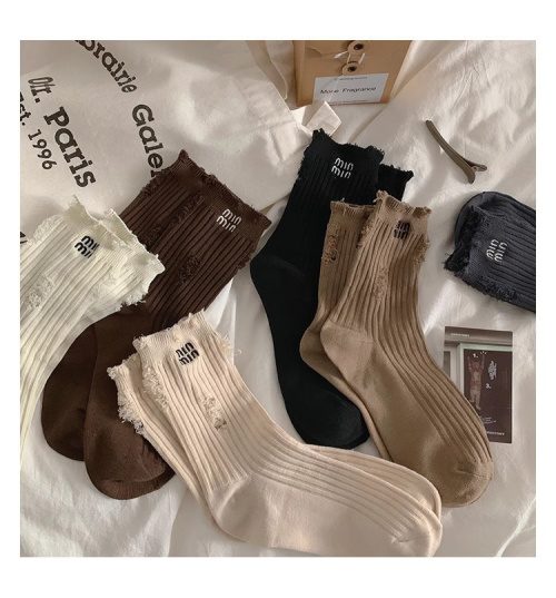 Носки A-NS56759 Miasin (ассорти (бел./ чер. /беж./ сер. /кор.), OS (5 шт.))