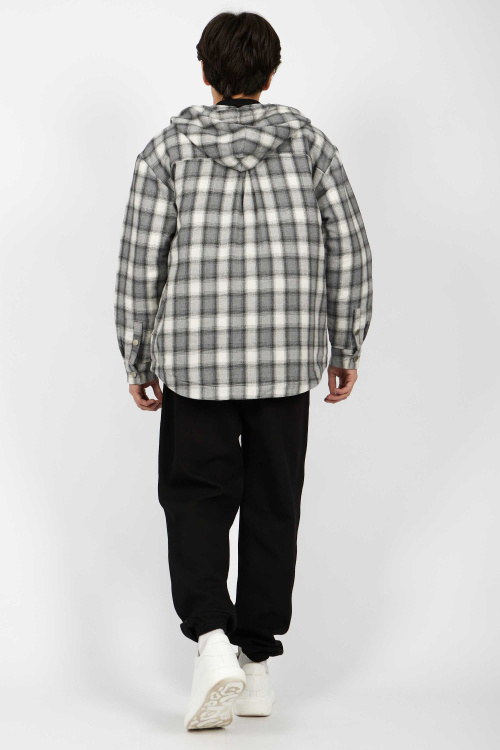 рубашка B-SH34673 (Черно-белый, 128)