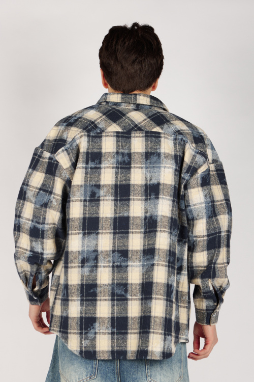 Рубашка B-SH36485 Miasin (Синий в клетку, 140-170)