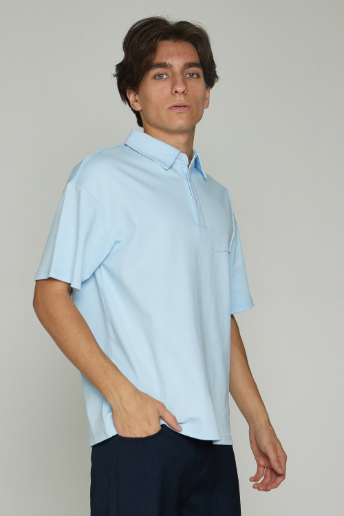 Поло B-PL35244 (Голубой, 140)
