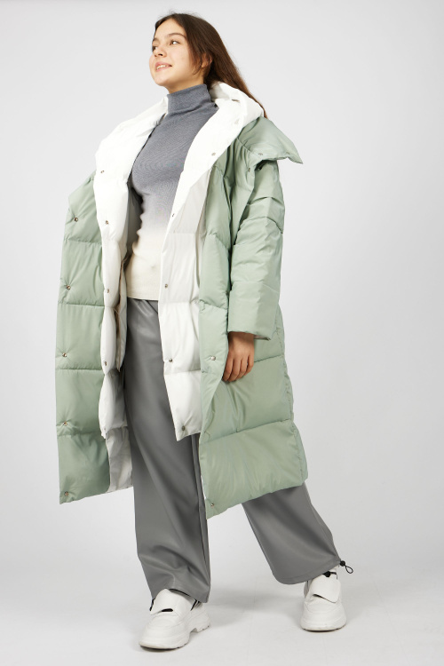 пальто G-PLT24600 (Серо-зеленый, 140)