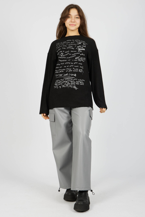 Лонгслив (Черный, 146)