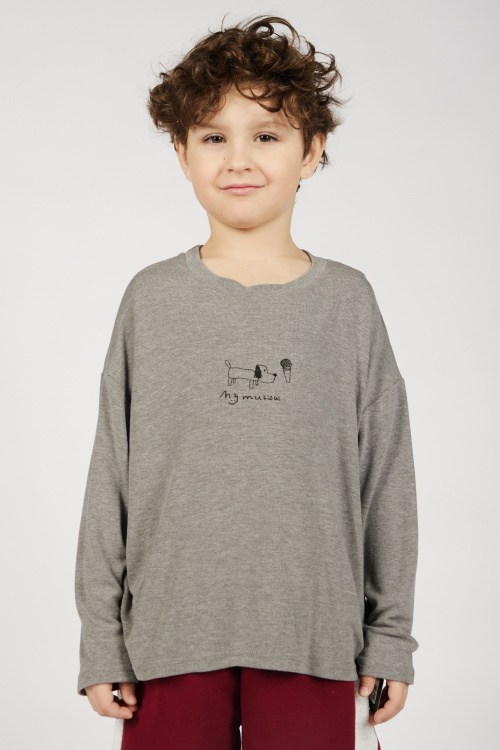 Лонгслив B-SW36408 Miasin (темно-серый, 100-140)