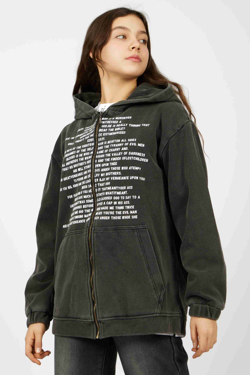 Толстовка на молнии (Черный, 140)