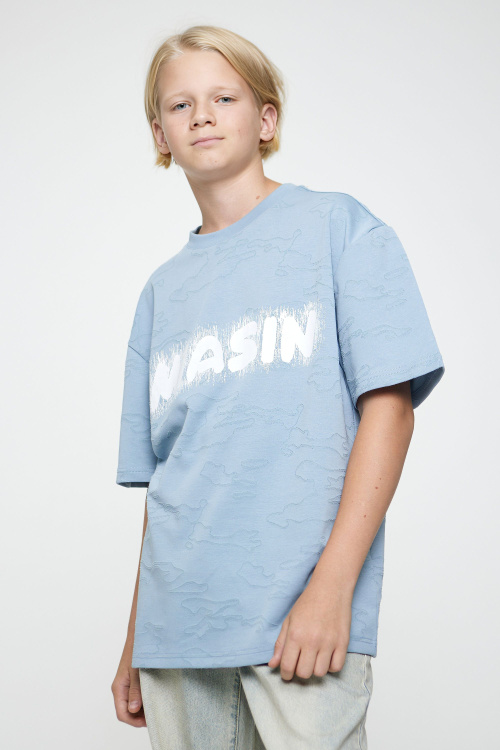 Футболка B-TS35121 (Джинсовый, 140)