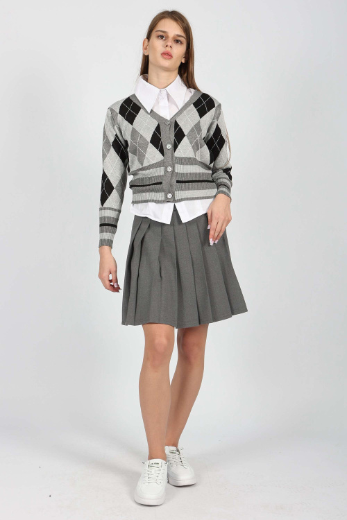 Юбка G-SK24411B (Серый, 158)